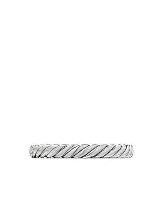 David Yurman White Sterling Cable Collectibles Stack Ring (3Mm)