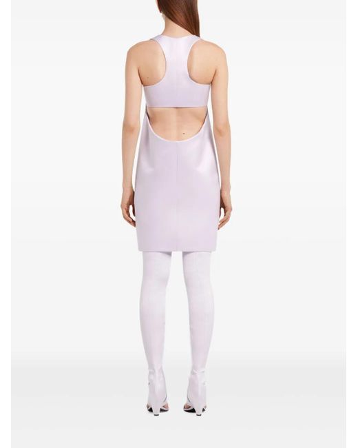 Courreges Purple Scuba Mini Dress