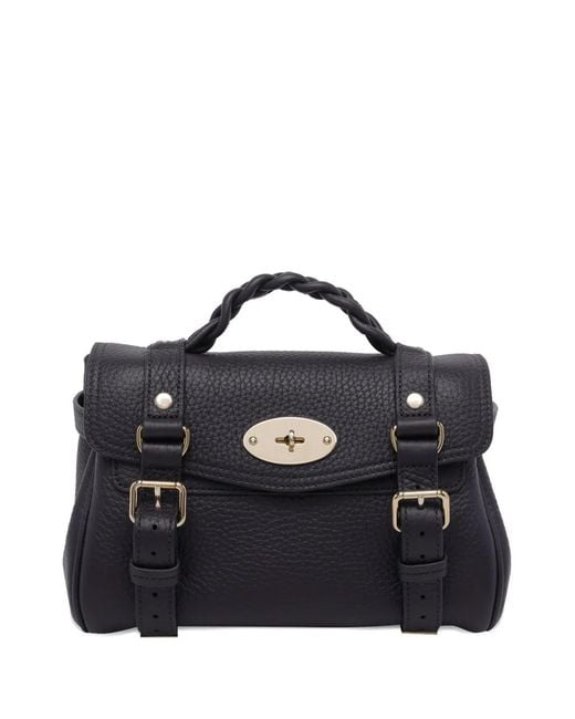 Mulberry Blue Mini Alexa Braided-Handle Tote Bag