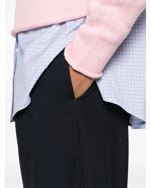 Marni Blue Virgin-Wool Trousers for men