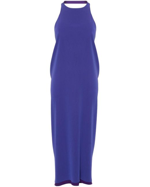 Blanca Vita Purple Acmea Draped-detail Dress