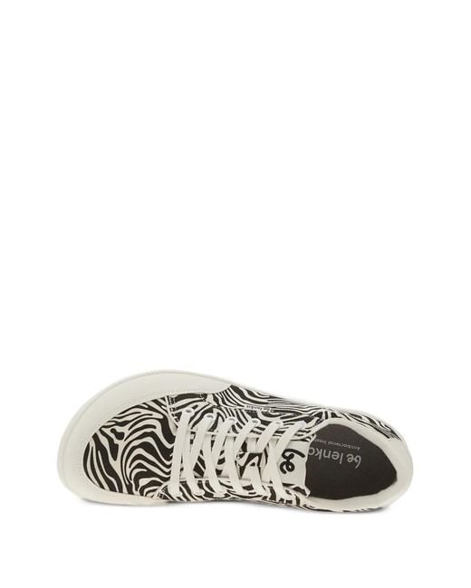 Be Lenka White Rebound Zebra-Print Sneakers