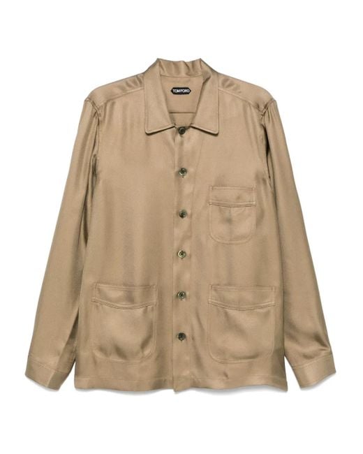 Tom Ford Natural Silk Twill Shirt for men
