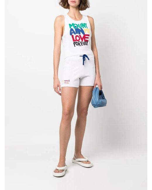 Rossignol Blue Embroidered-Logo Drawstring Shorts
