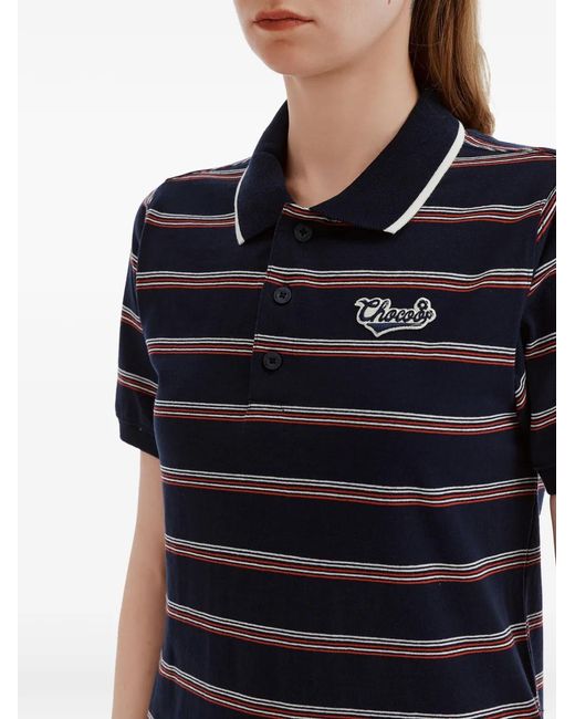 Chocoolate Blue Striped Polo Dress