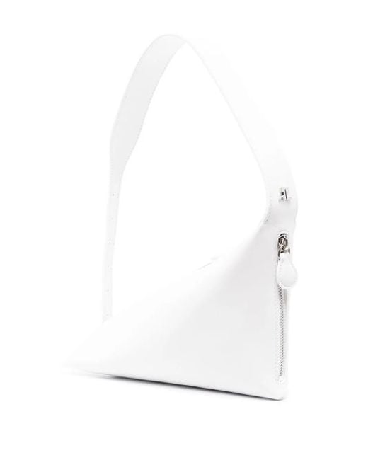 Courreges White The One Leather Shoulder Bag