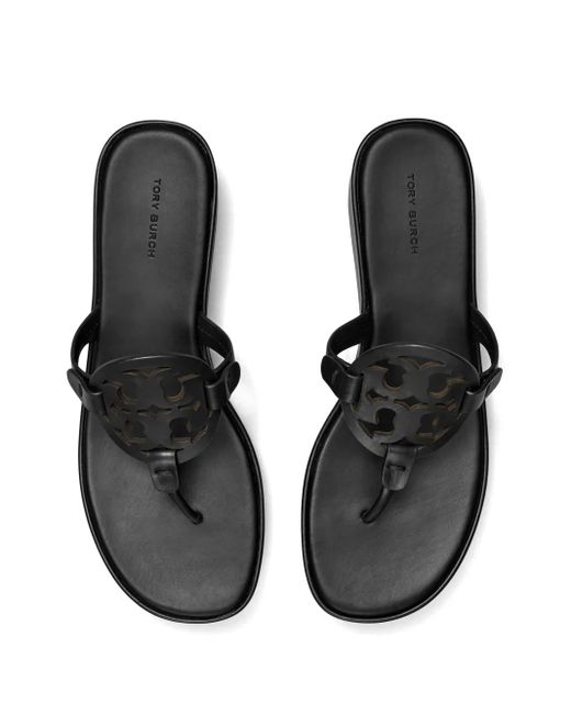 Tory Burch Black Miller Wedge Slides