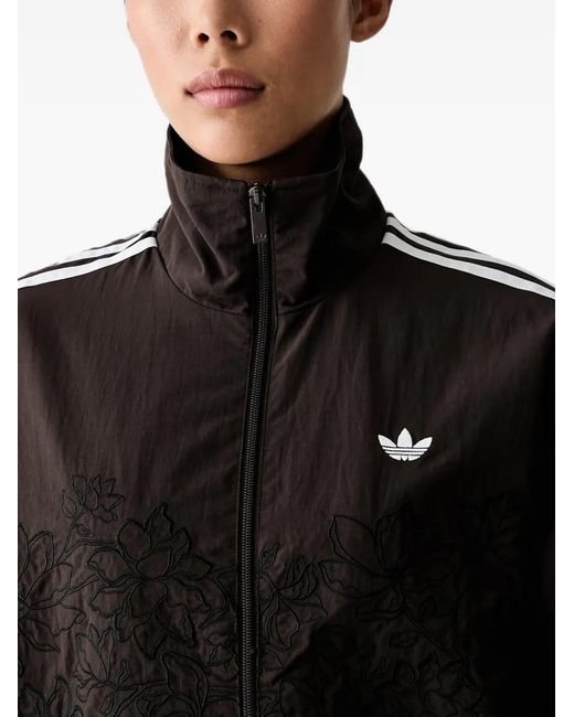Adidas Black Floral Gfx Firebird Loose Track Jacket