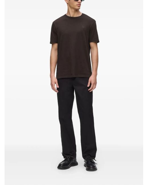 Karl Lagerfeld Black Embroidered Logo T-Shirt for men
