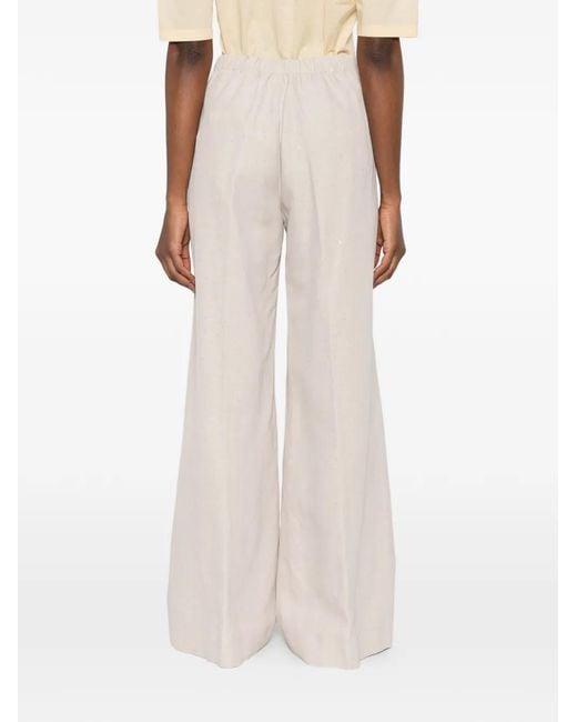 Herno White Viscose Linen Polyamide Pants