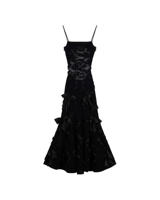 Givenchy Black Sliced Long Dress