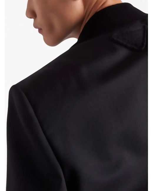 Prada Black Double-Breasted Wool Blazer for men