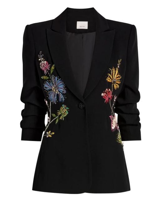 Cinq À Sept Black Cheyenne Blazer mit Blumen