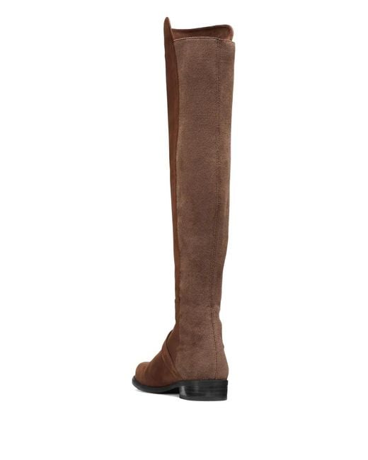Stuart Weitzman Brown Siella Back-Stretch Boots
