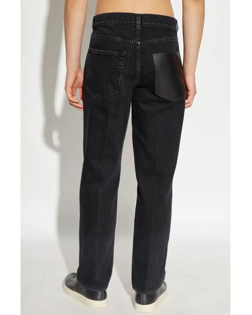 Lanvin Blue Logo-embossed Jeans for men