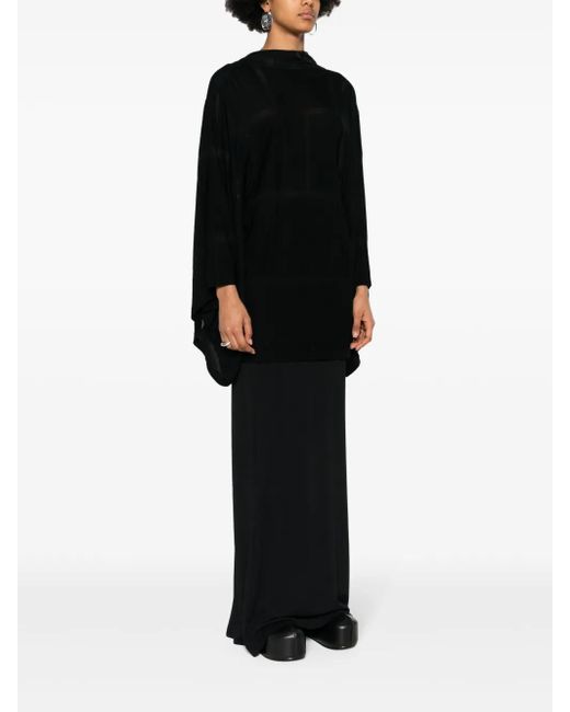 Yohji Yamamoto Black Draped Cardi-Coat