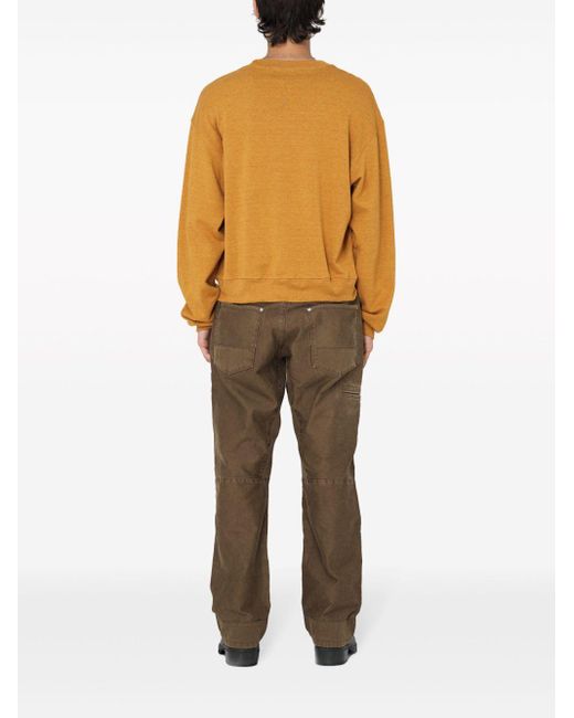 John Elliott Orange Vintage Melange Cotton Sweatshirt for men