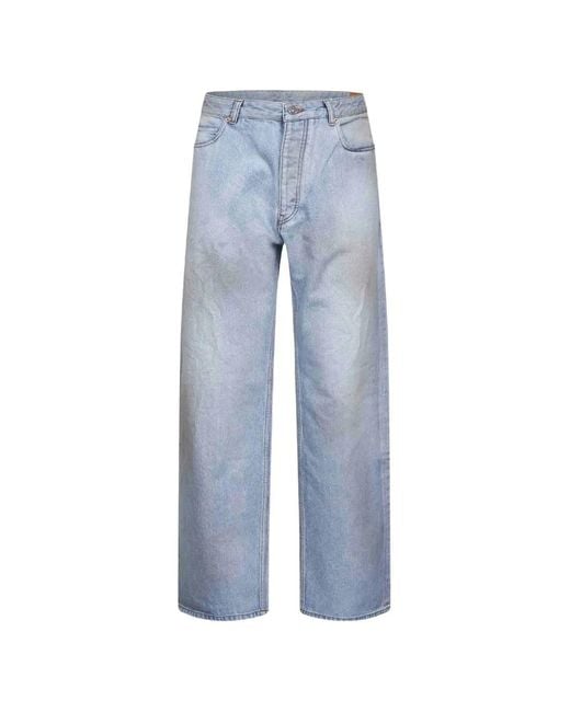 Balenciaga Blue Distressed Fit Jeans for men
