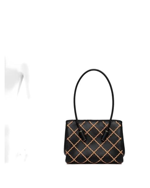 Sac Cabas À Motif De Losanges THEMOIRÈ en coloris Black
