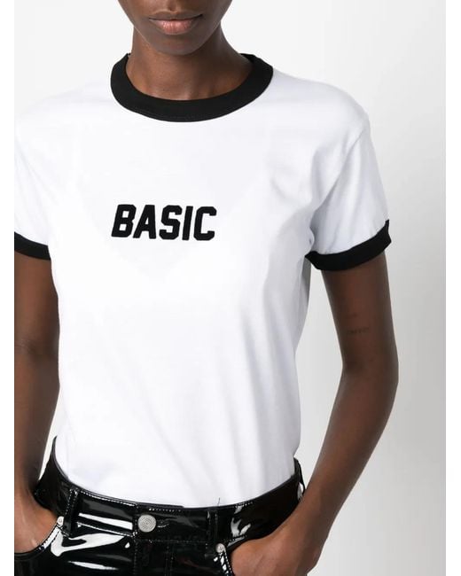 Gcds White Logo-Print Cotton T-Shirt