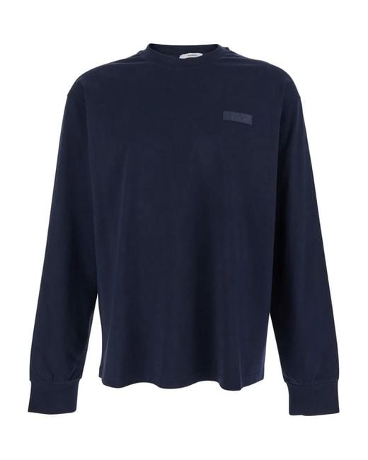 Givenchy Blue Logo-Patch T-Shirt for men