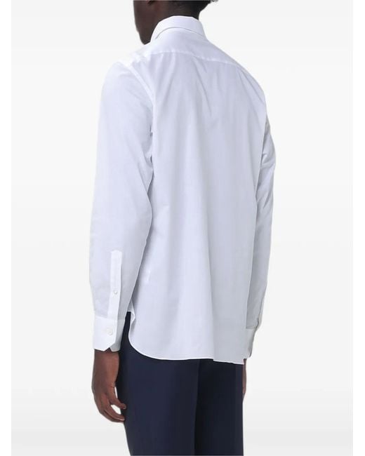 Zegna White Stretch-Popeline Shirt for men