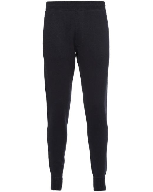 Prada Blue Cashmere Track Pants for men