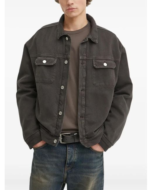 Won Hundred Gray Button-Fastening Denim Jacket for men