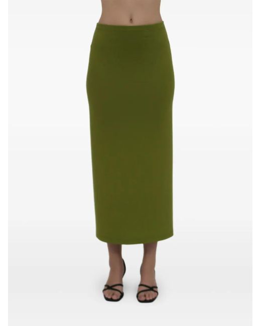 Gonna Midi A Coste di Rosetta Getty in Green