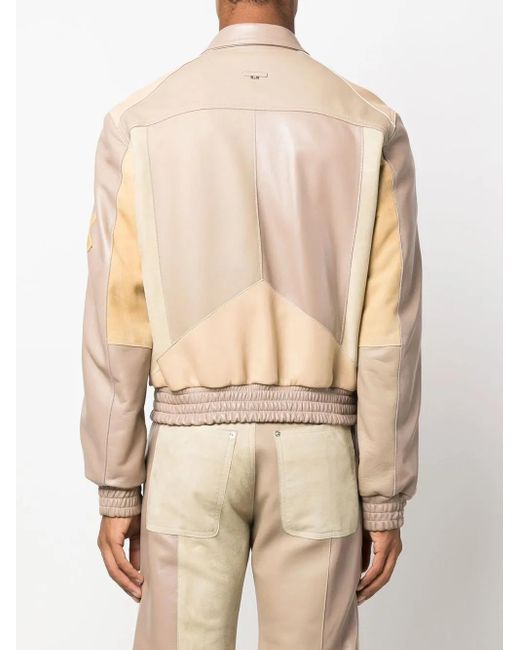 MARINE SERRE Natural Patchwork Deadstock Leather Jacket for men