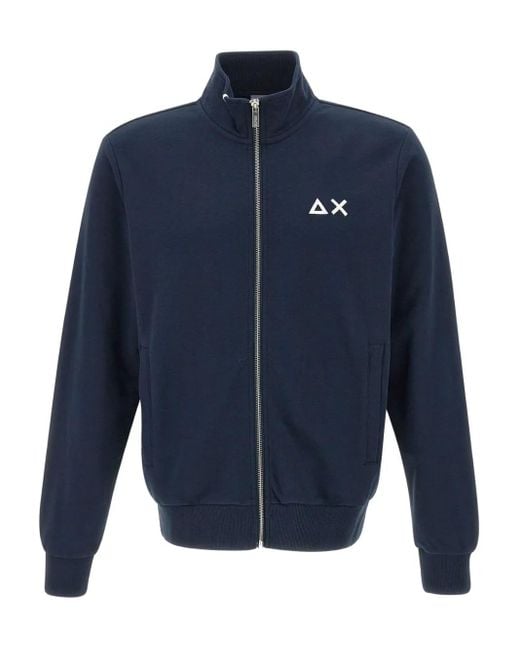 Sun 68 Blue Zip-Up Track Jacket for men