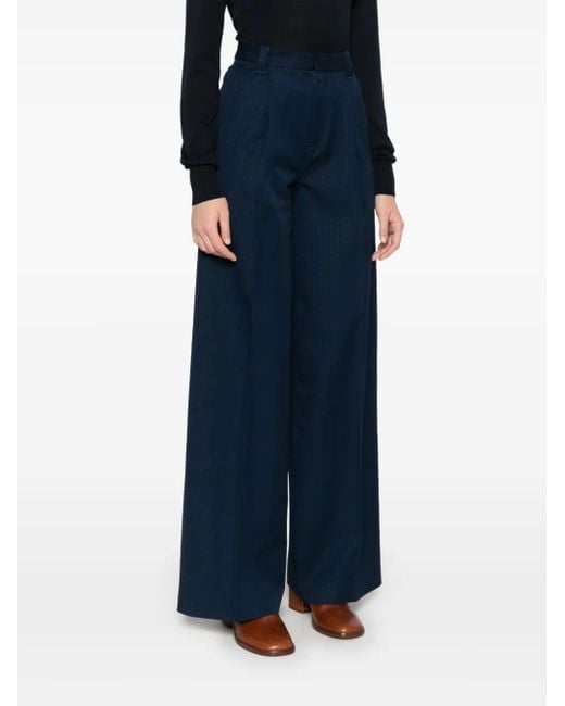 Twinset Blue Chic Trousers For