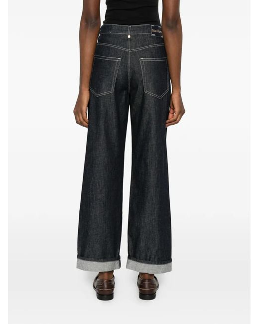 Max Mara Gray Denim Cotton Jeans