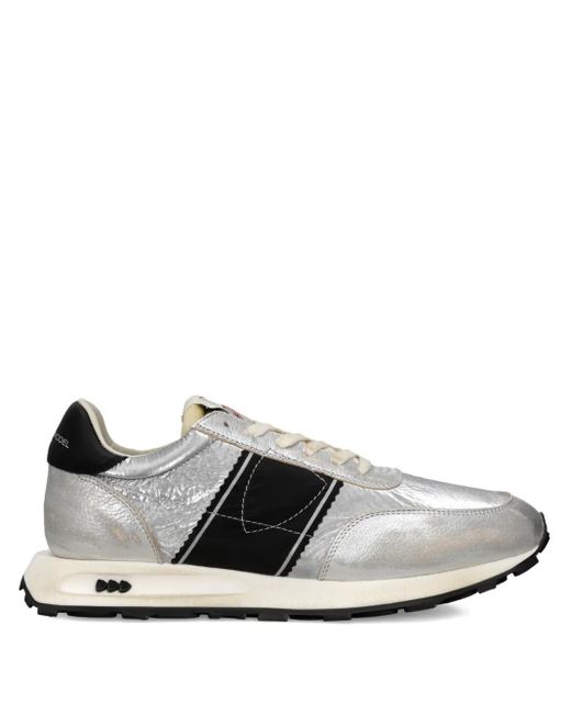 Philippe Model White Tour Metallic Leather Sneakers for men
