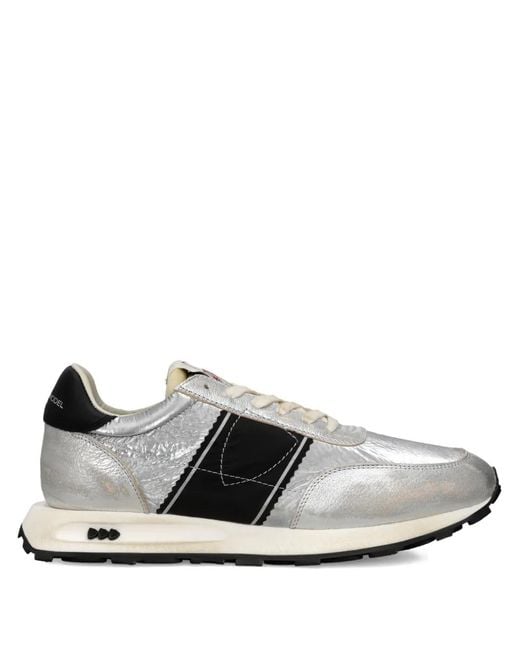 Philippe Model White Tour Metallic Leather Sneakers for men