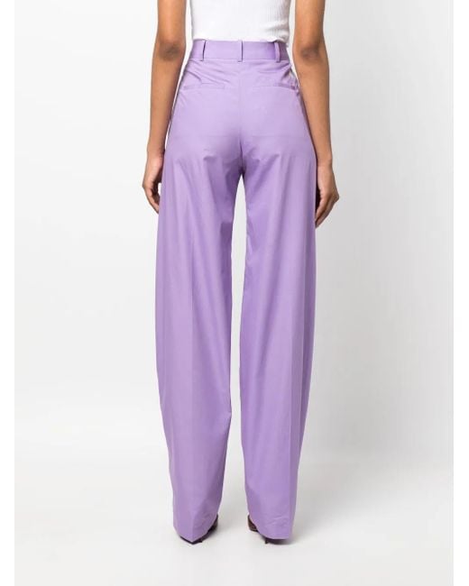 The Attico ハイウエスト ストレートパンツ Purple