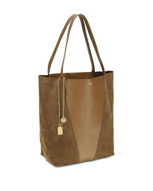 Chloé Natural Panel Charm Shoulder Bag
