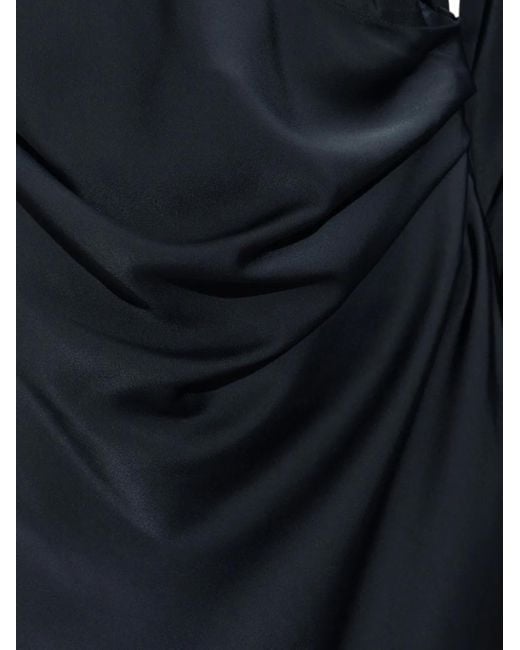 AllSaints Blue Tira Draped Mini Shirt Dress