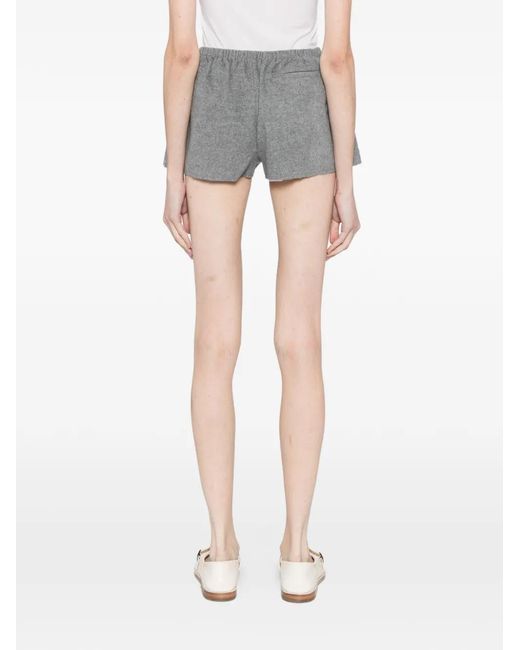 CUDDLEUP Gray Cashmere Shorts