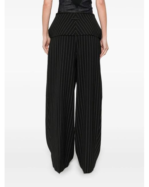 Jean Paul Gaultier Black Pinstriped Trousers