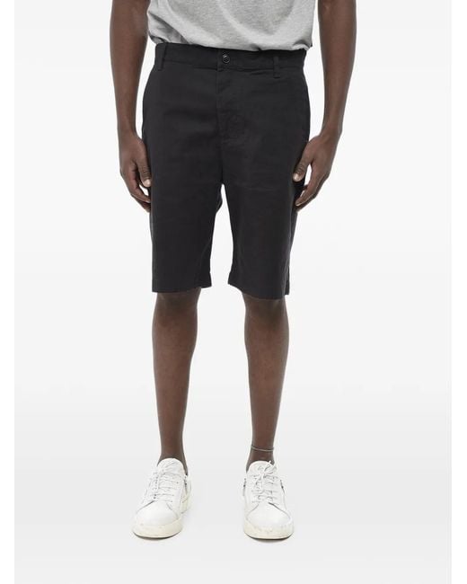 DIESEL Black Embroidered-Logo Stretch-Cotton Shorts for men