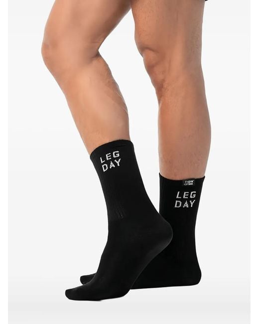 Happy Socks Black Leg Day Socks