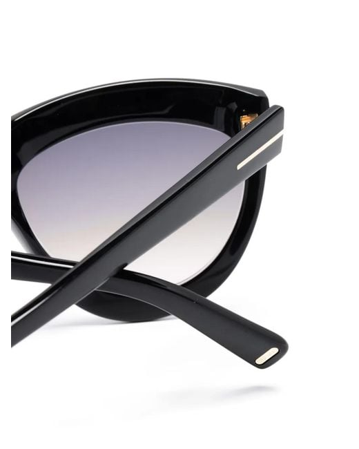 Tom Ford Black Doris Oversize-Frame Sunglasses