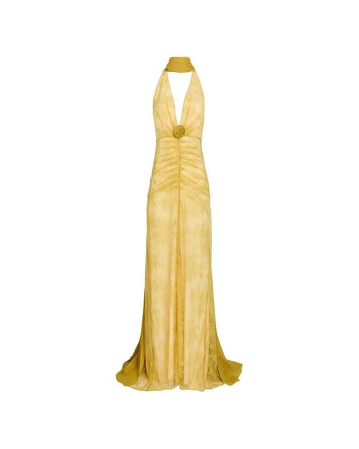 De La Vali Metallic Amora Maxi Dress