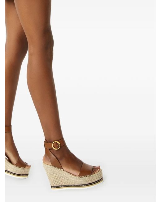 Odissi Natural Lily High-Wedge Espadrilles