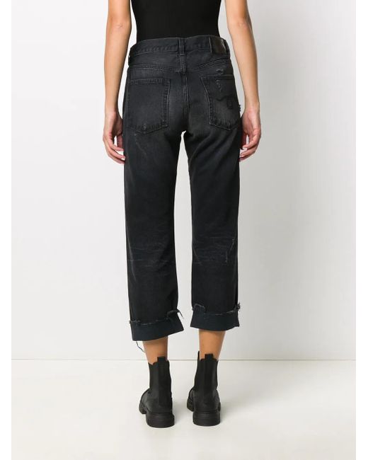 R13 Black Cropped Jeans