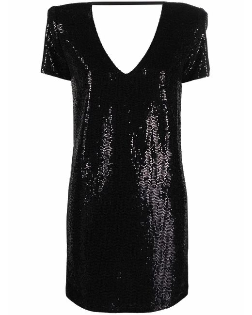 Robe À Col V Blanca Vita en coloris Black