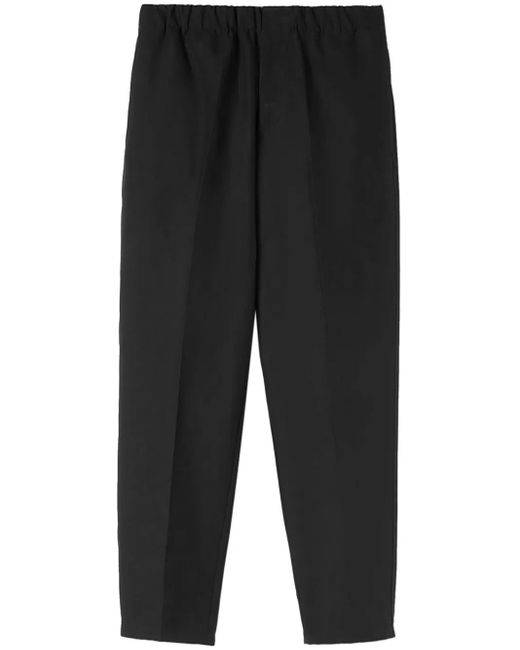 Jil Sander Katoenen Broek Met Elastische Tailleband in het Black voor heren