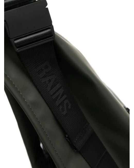 Rains Black Trail Rolltop Colour-Block Backpack for men