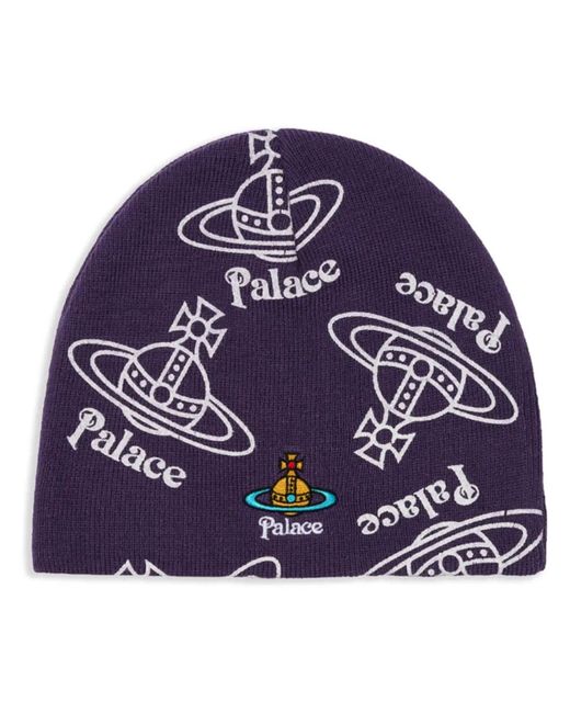 Palace Blue X Vivienne Westwood Orb Beanie for men